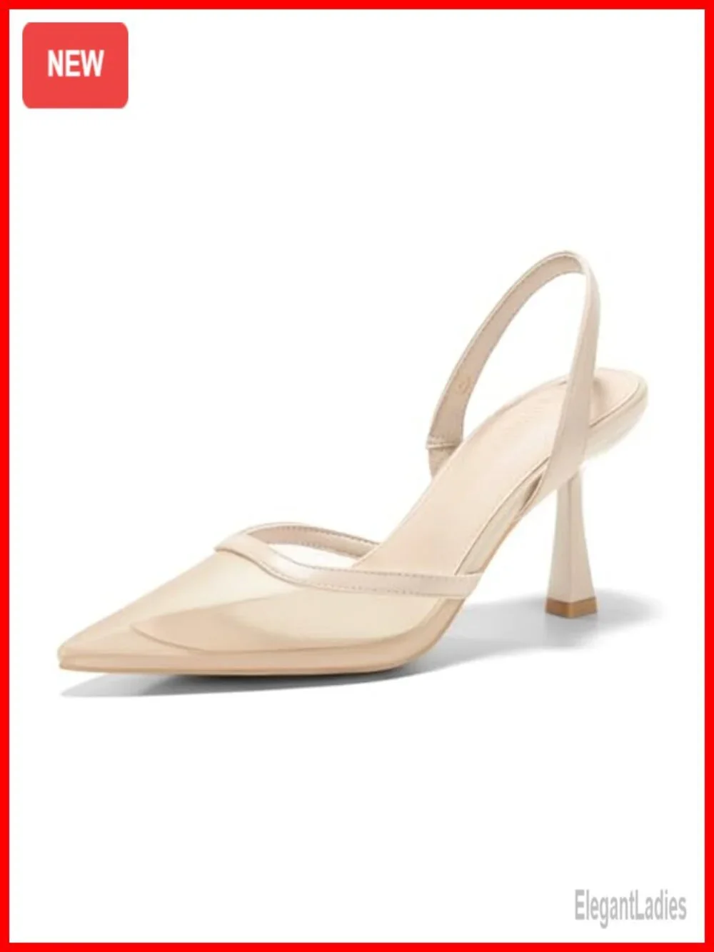 Mesh Kitten Heels Slingback Closed Toe Stiletto Pumps Sexy Party Dress Shoes